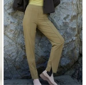 ATHLETA MUSTARD GREEN VIENNA SLIM PANTS